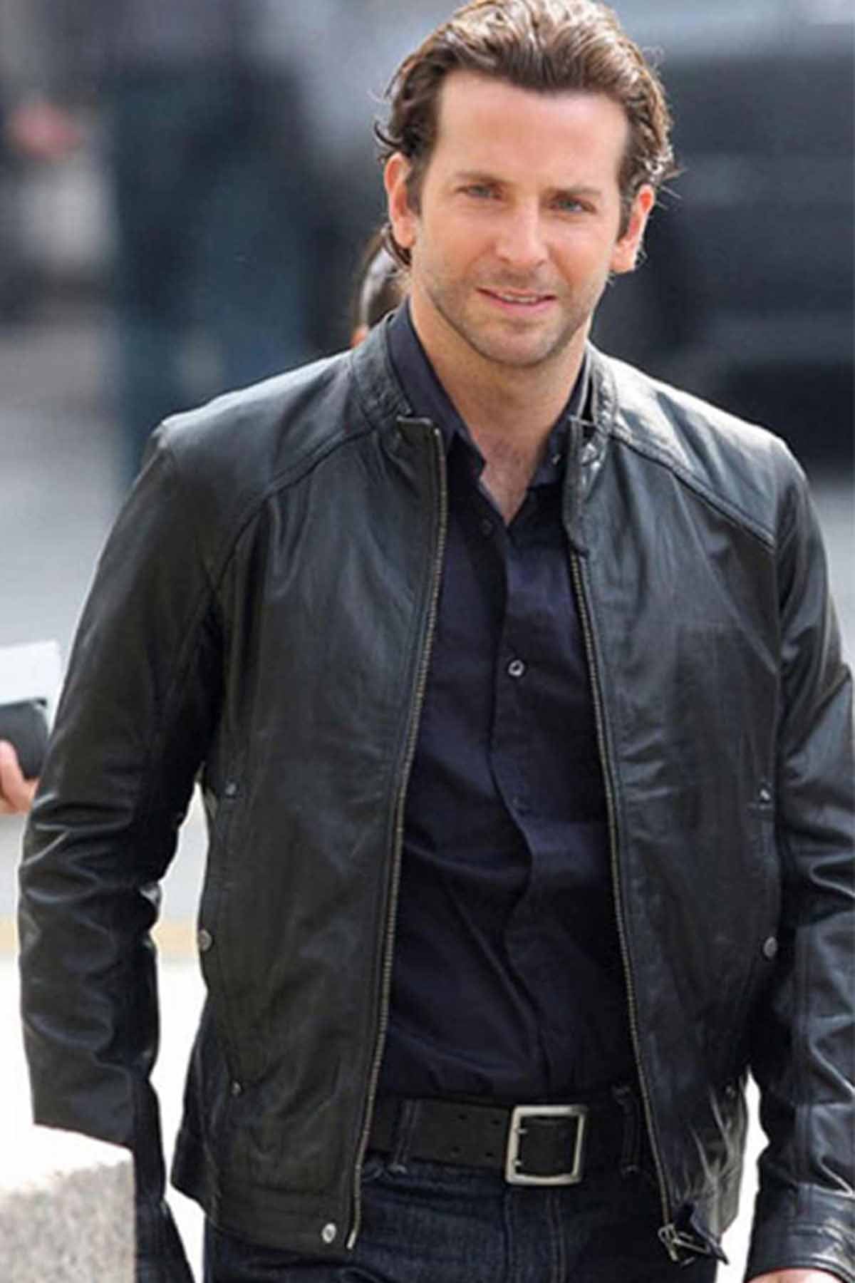 Impressive Bradley Cooper Leather Jacket