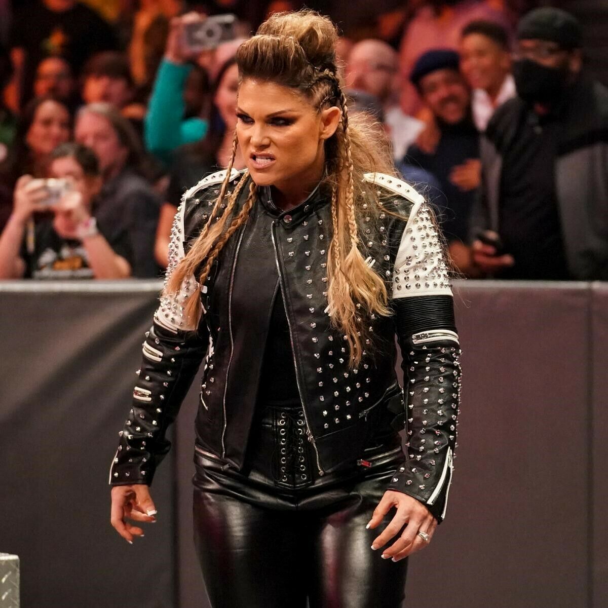 WWE Beth Phoenix Rockstar AWE Studded Leather jacket