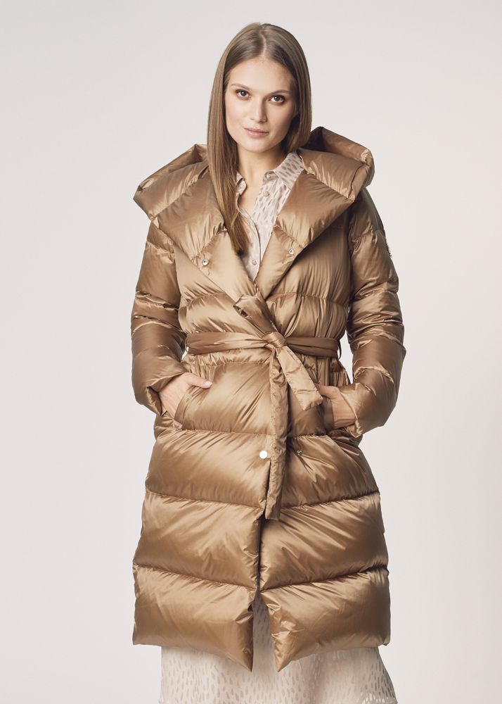 Womens Beige Down Winter Jacket