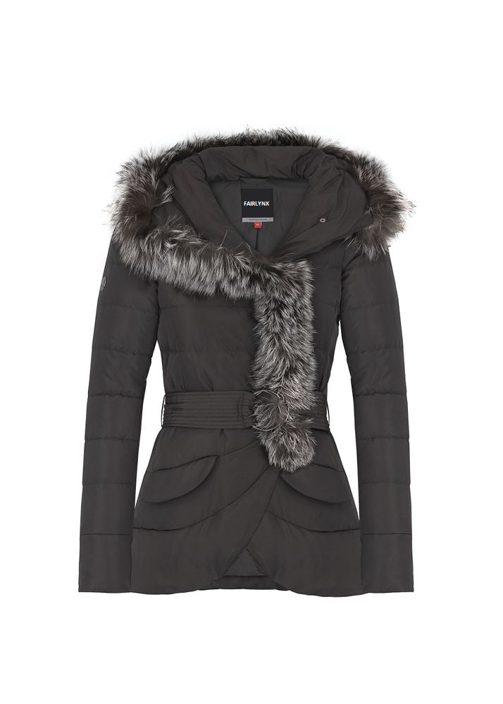 Fur Hood Wind Coat Ladies Winter Down Jacket