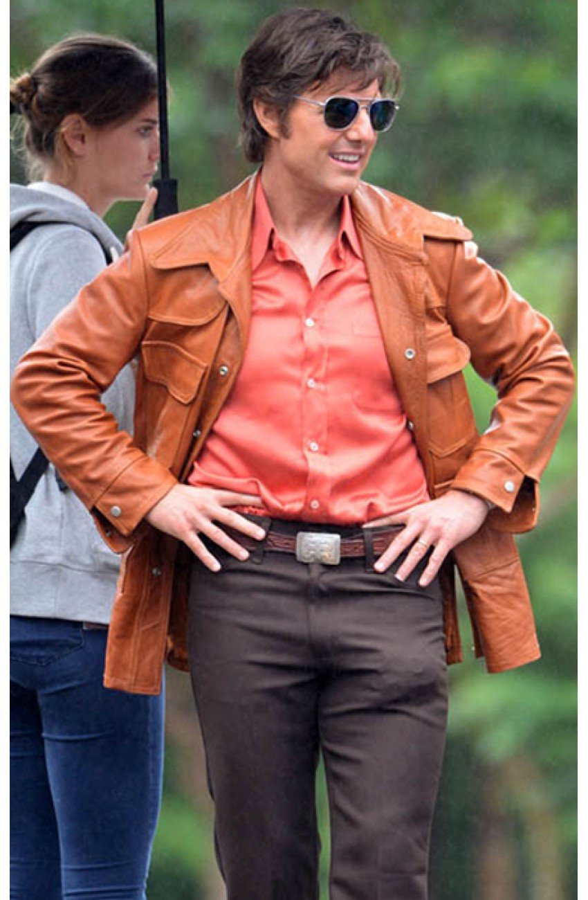 Tom Cruise American Made Movie  Leather Jacket