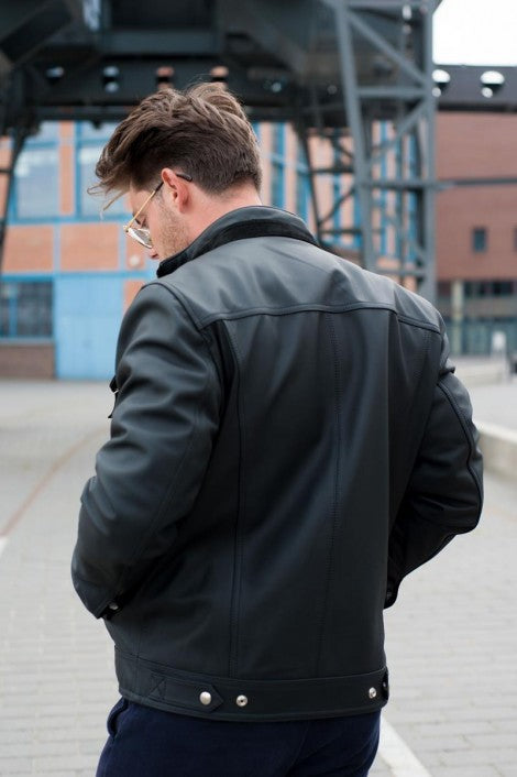 Men's Guardian Jacket with a stand-up collar and patch pockets