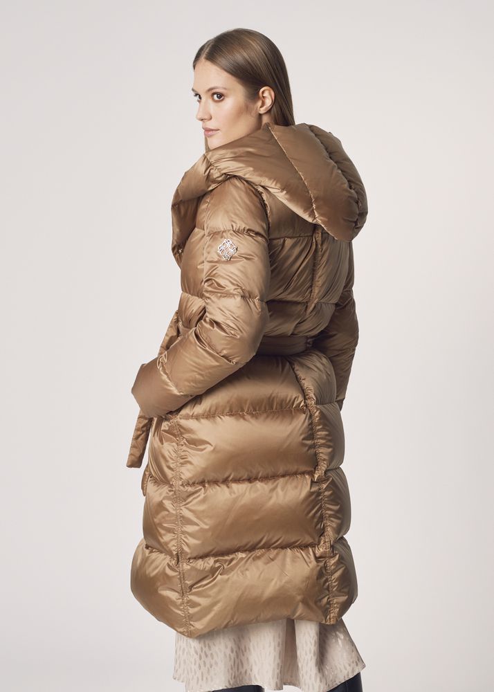 Womens Beige Down Winter Jacket