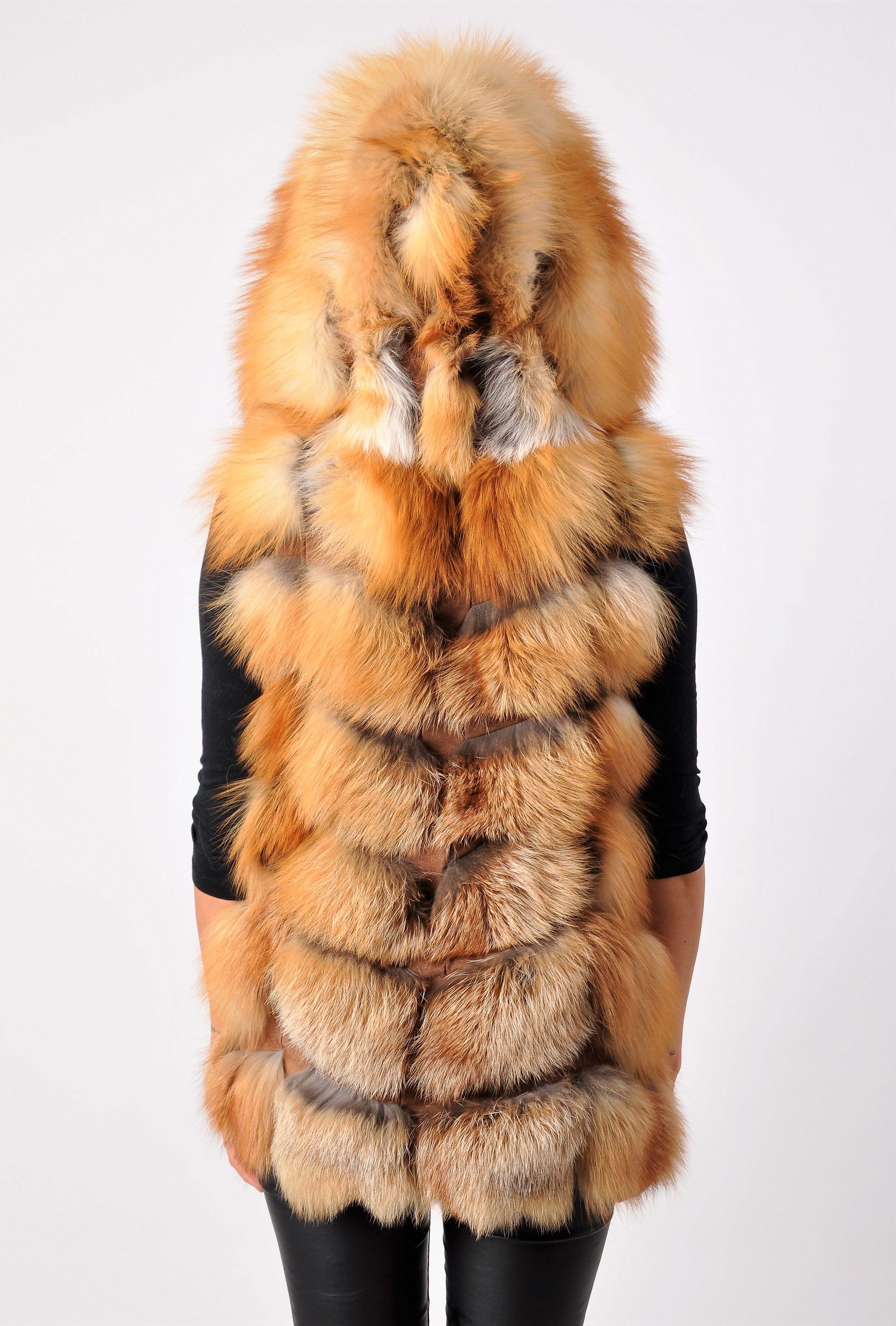 Gold Style Vest Outfit Fur Leather Jacket