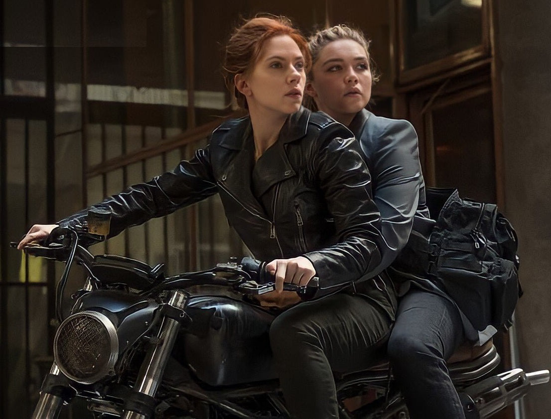 Natasha Romanoff Back Widow Motorcycle Leather Jacket