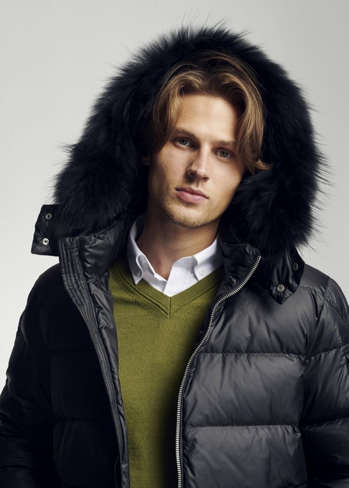 Luxurious look Men's Winter Jacket With Fur Trim