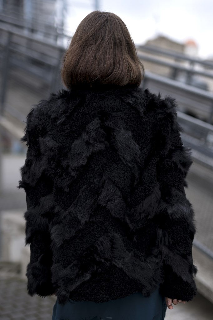 Women’s Winter Harness Design Fur Jacket
