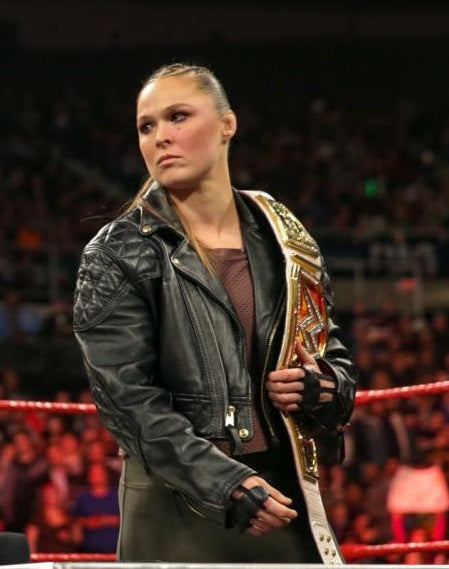 Ronda Rousey Royal Rumble 2022 In WWE Return Leather Jacket