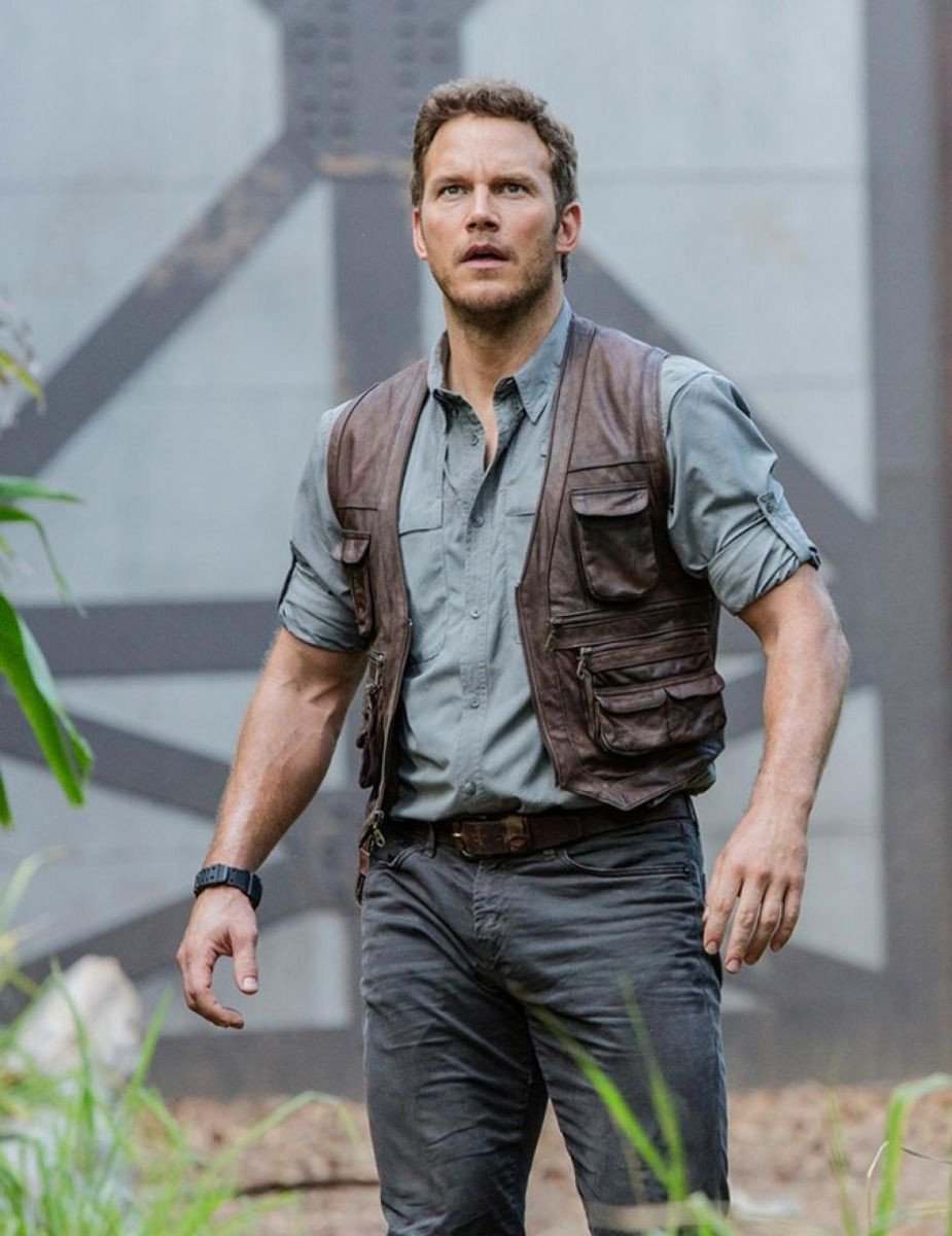 Chris Pratt Owen Jurassic World Leather Vest