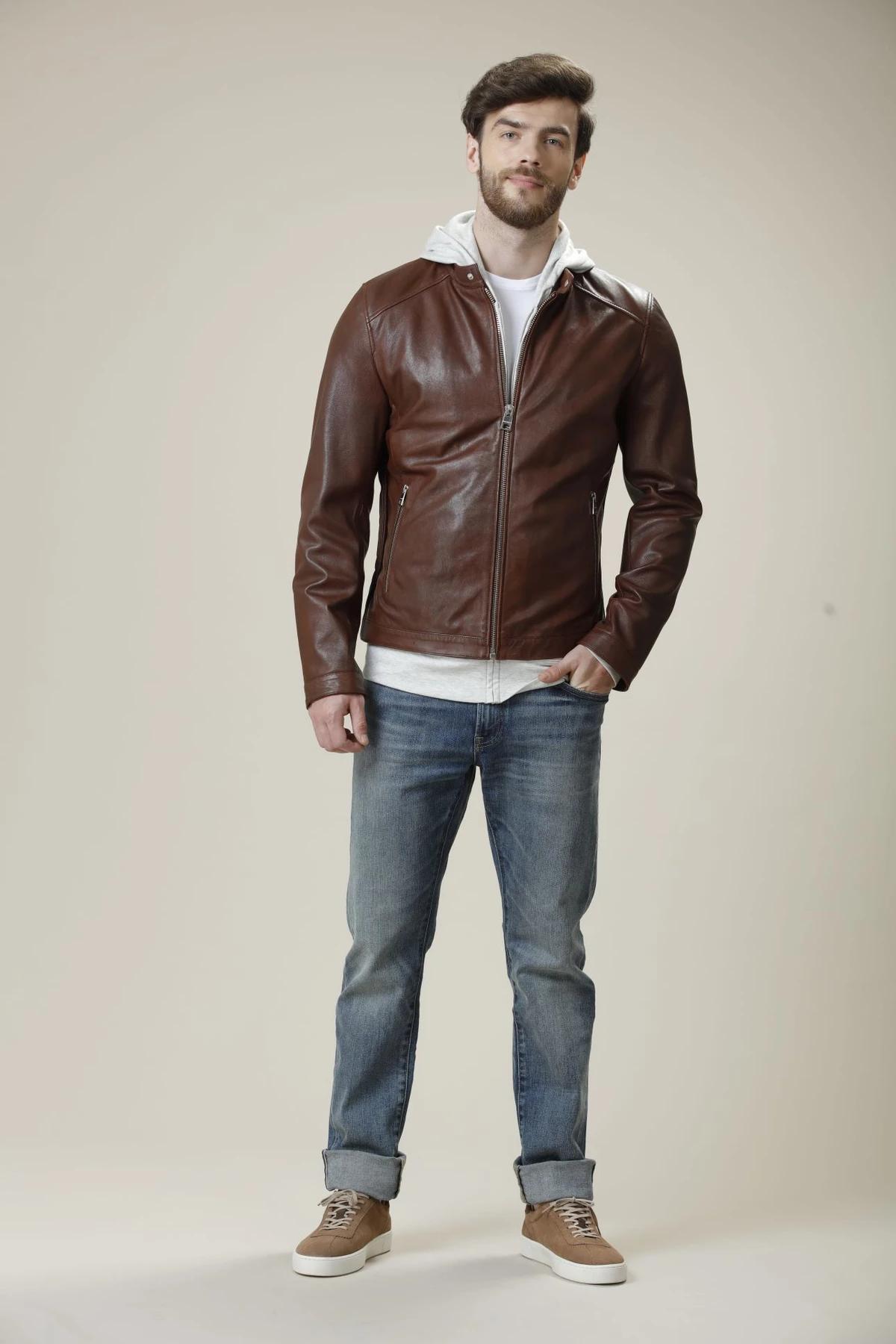 Slim Fit Bomber Fashion Leather Jacket