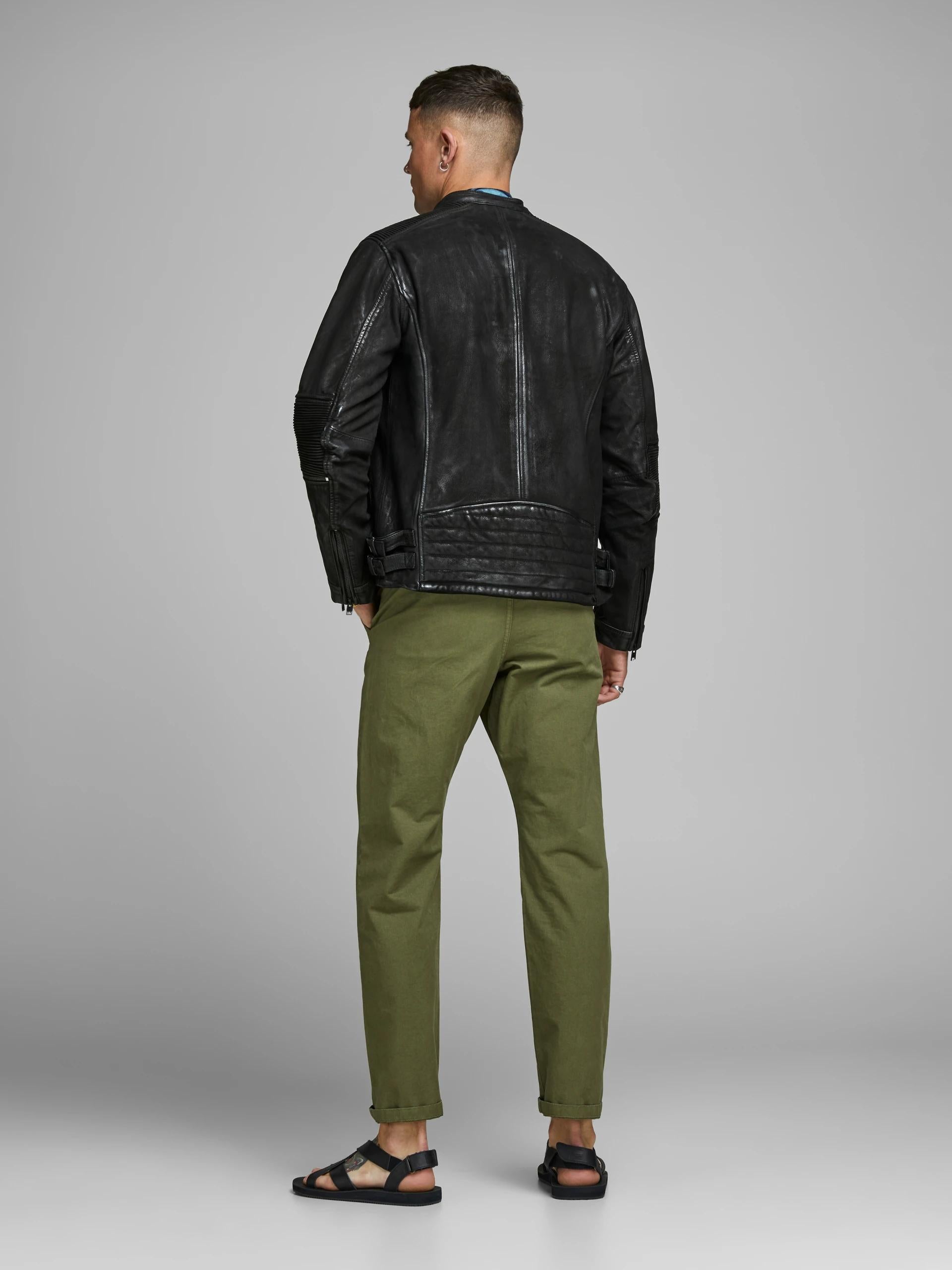Bomber Oxidixe Slim Fit Leather Jacket