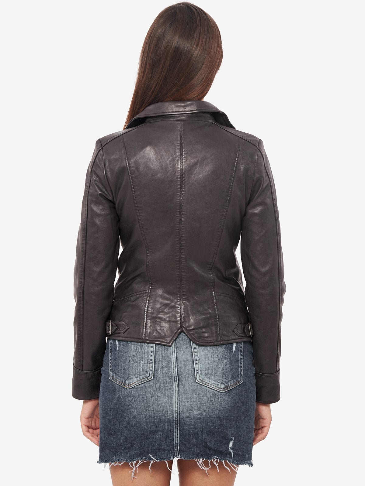 Fashionable Black Biker HARIOX F-L 43 Leather Jacket