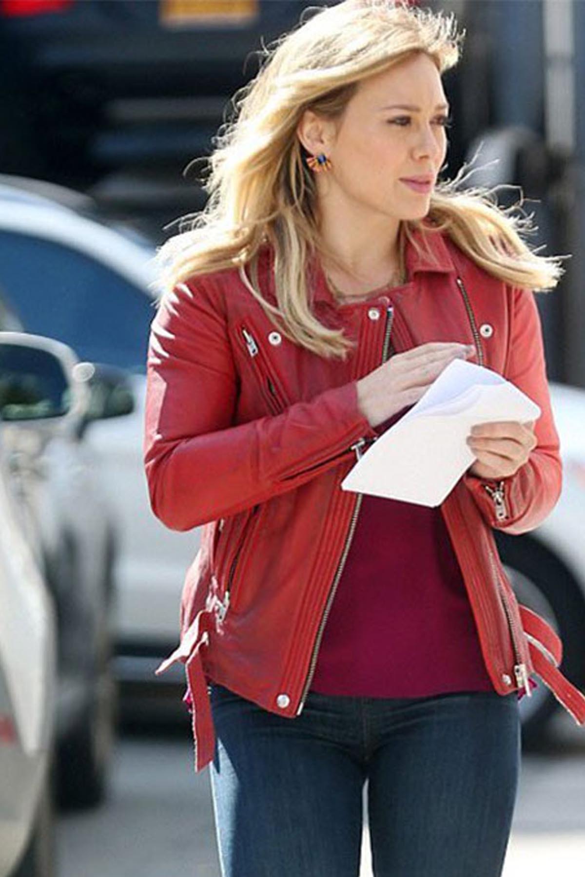 Hilary Duff Leather Jacket For Women