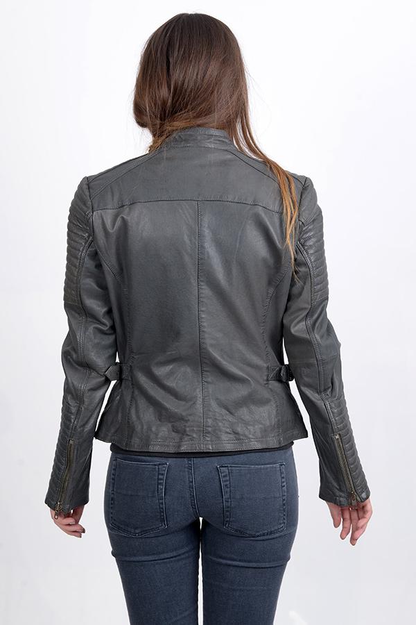 Women Bomber FIOLTY Leather Jacket
