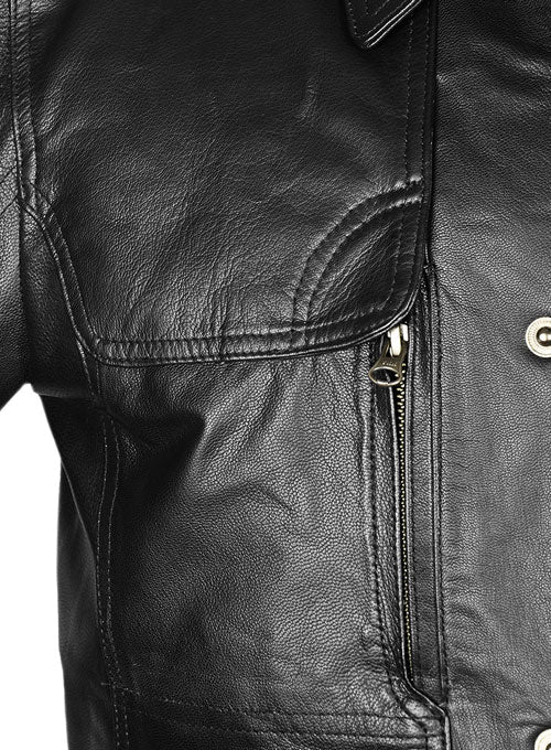 Terminator Genisys Black Leather Jacket