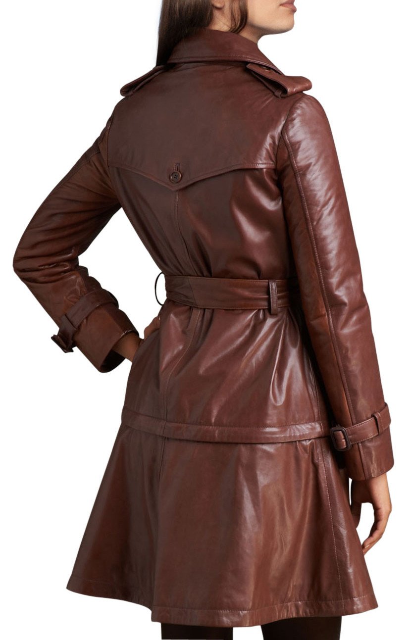 WOMAN LEATHER LONG REAL LEATHER COAT