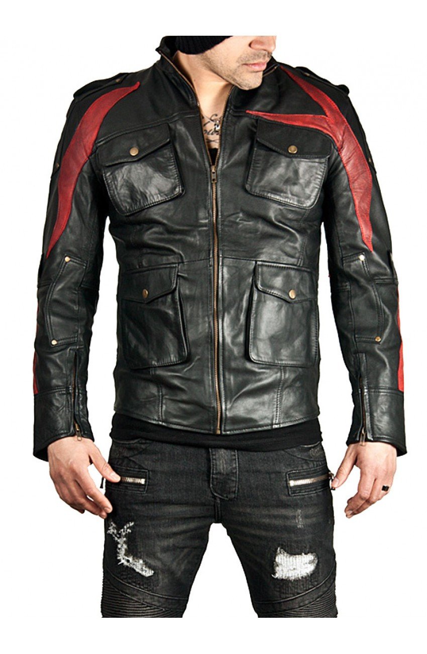 Prototype 2 Game Alex Mercer Cosplay James Heller Black Leather Jacket