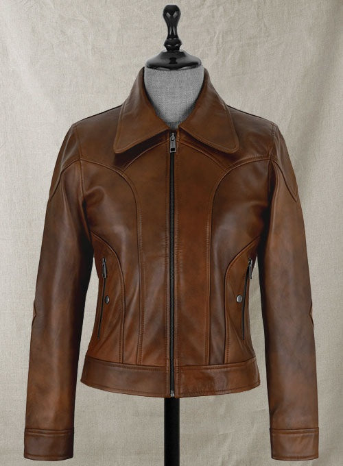 Elegant Selena Gomez Leather Jacket For Women